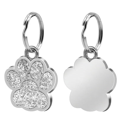 Pet Tag Paw Print Customisable and Engraved