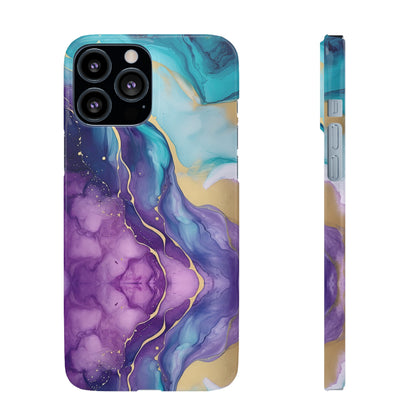 Cee L Colourful Marble Mobile Phone Case Purple