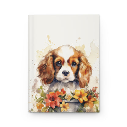 Hardcover Journal Cavalier Puppy