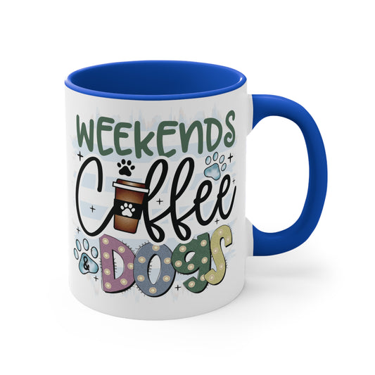 Cee L Dog Weekend Dogs Print Mug Colour Choice Mothers Day Gifts for Her