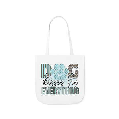 Canvas Tote Bag Dog Lover Dog Kisses