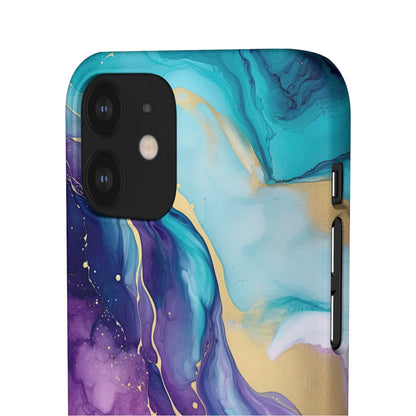 Cee L Colourful Marble Mobile Phone Case Purple