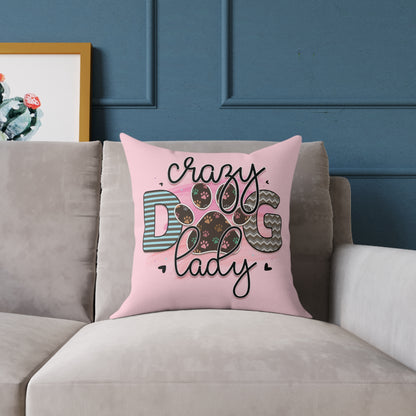 Square Poly Canvas Pillow Dog Lovers