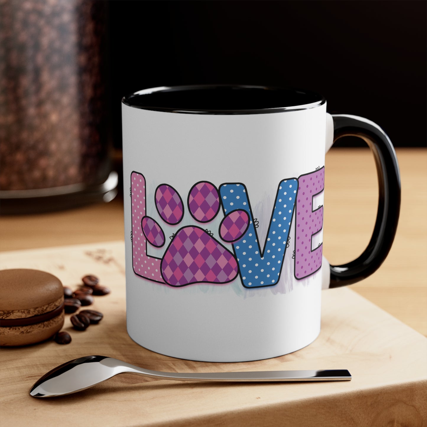 Cee L Dog Love  Print Mug Colour Choice Mothers Day Gifts for Her