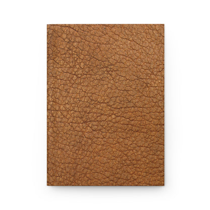 Hardcover Journal Faux Leather Print Brown