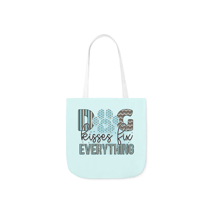 Canvas Tote Bag Dog Lover Dog Kisses