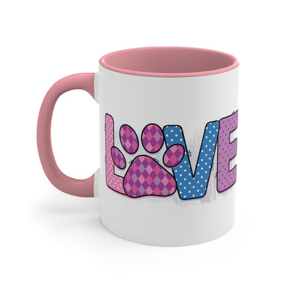 Cee L Dog Love  Print Mug Colour Choice Mothers Day Gifts for Her