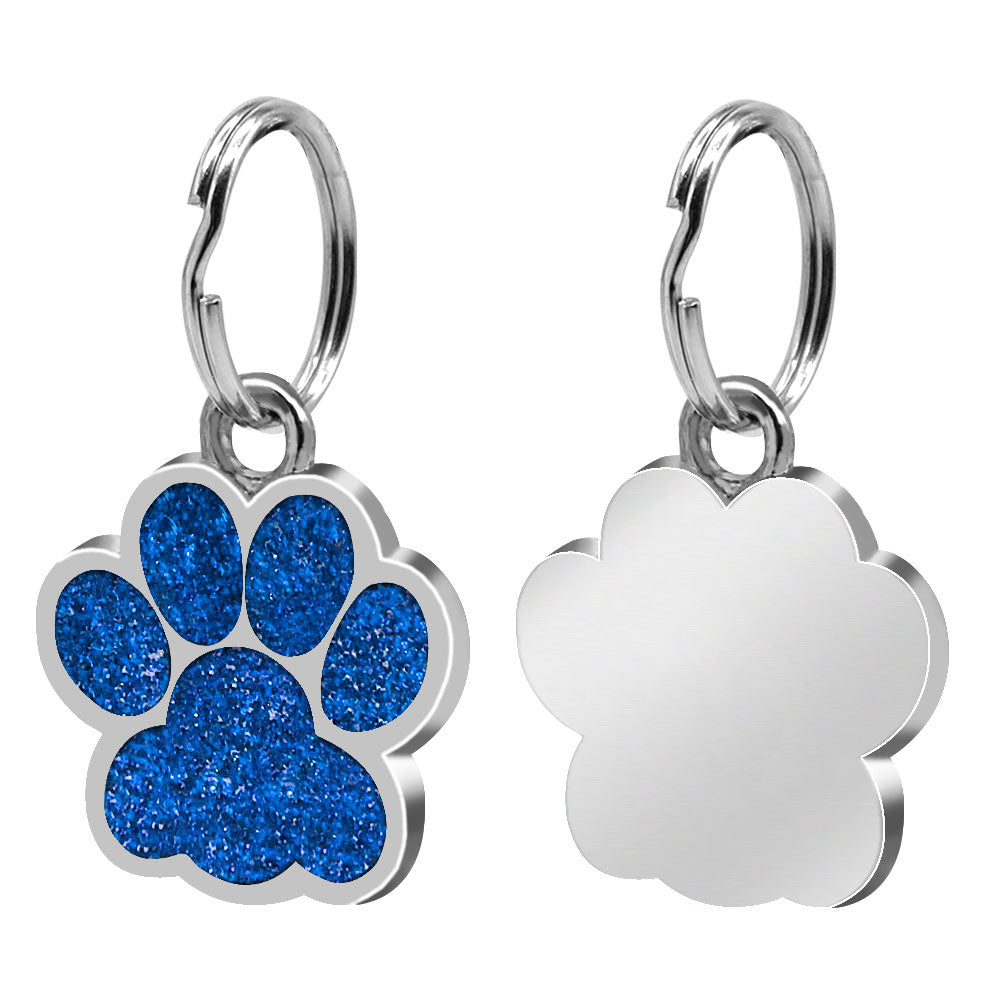 Pet Tag Paw Print Customisable and Engraved