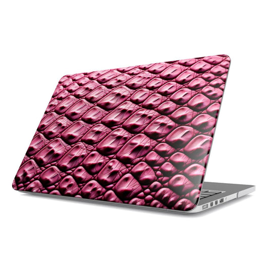 MacBook Case Pink Faux Crocodile Skin Print