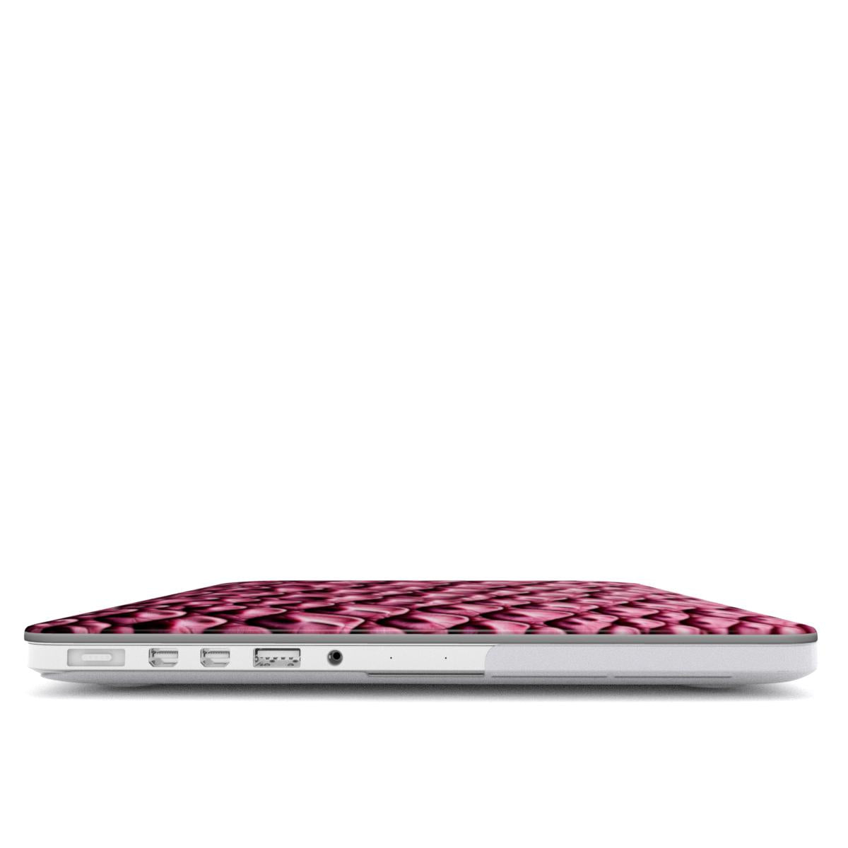 MacBook Case Pink Faux Crocodile Skin Print