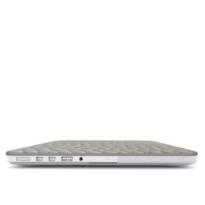 Print On Demand MacBook Case White Faux Leather Print