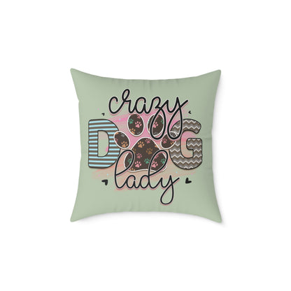 Square Poly Canvas Pillow Dog Lovers