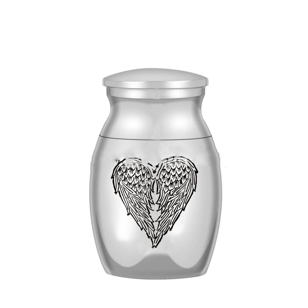 Pet Ashes Jar Wings Cinerary Casket Cremation Urn RIP