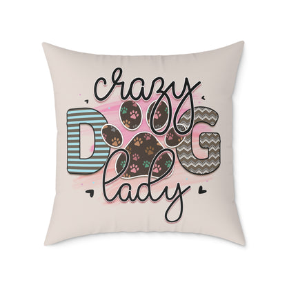 Square Poly Canvas Pillow Dog Lovers