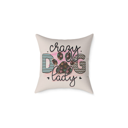 Square Poly Canvas Pillow Dog Lovers