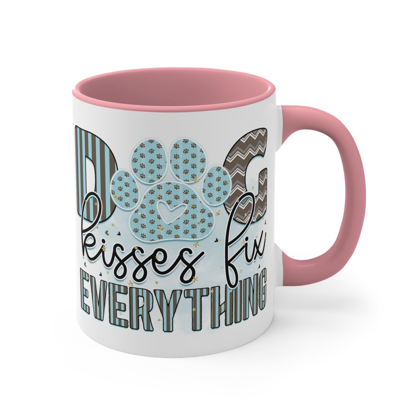 Cee L Dog Kisses Paw Print Mug Colour Choice Mothers Day Gifts for Her