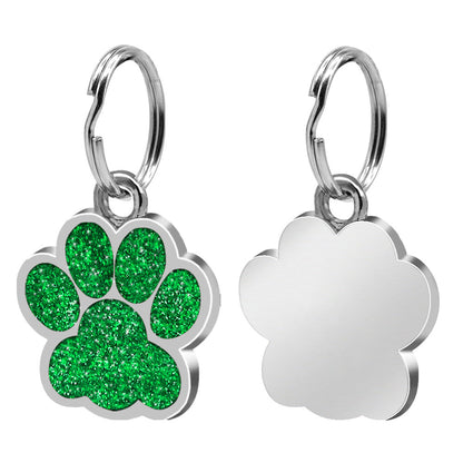 Pet Tag Paw Print Customisable and Engraved