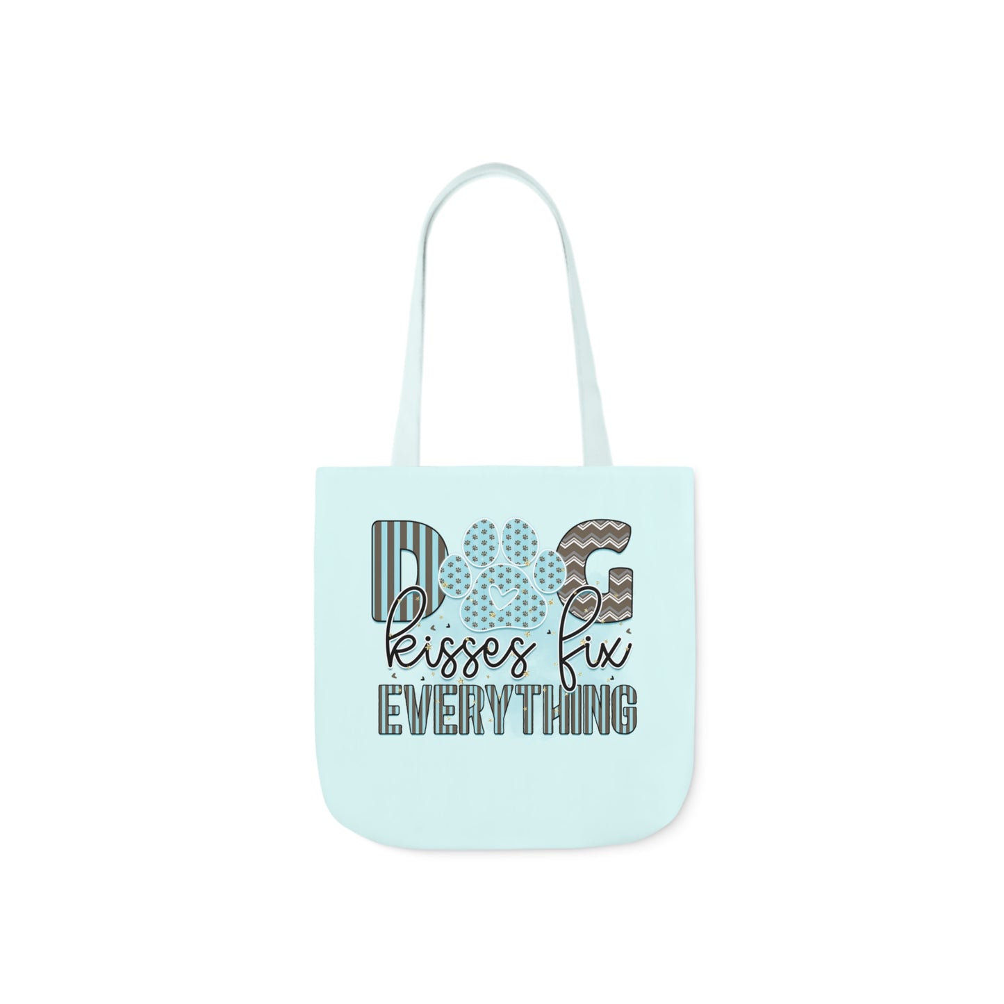 Canvas Tote Bag Dog Lover Dog Kisses