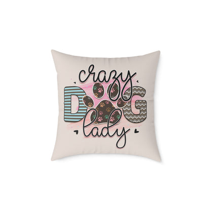 Square Poly Canvas Pillow Dog Lovers