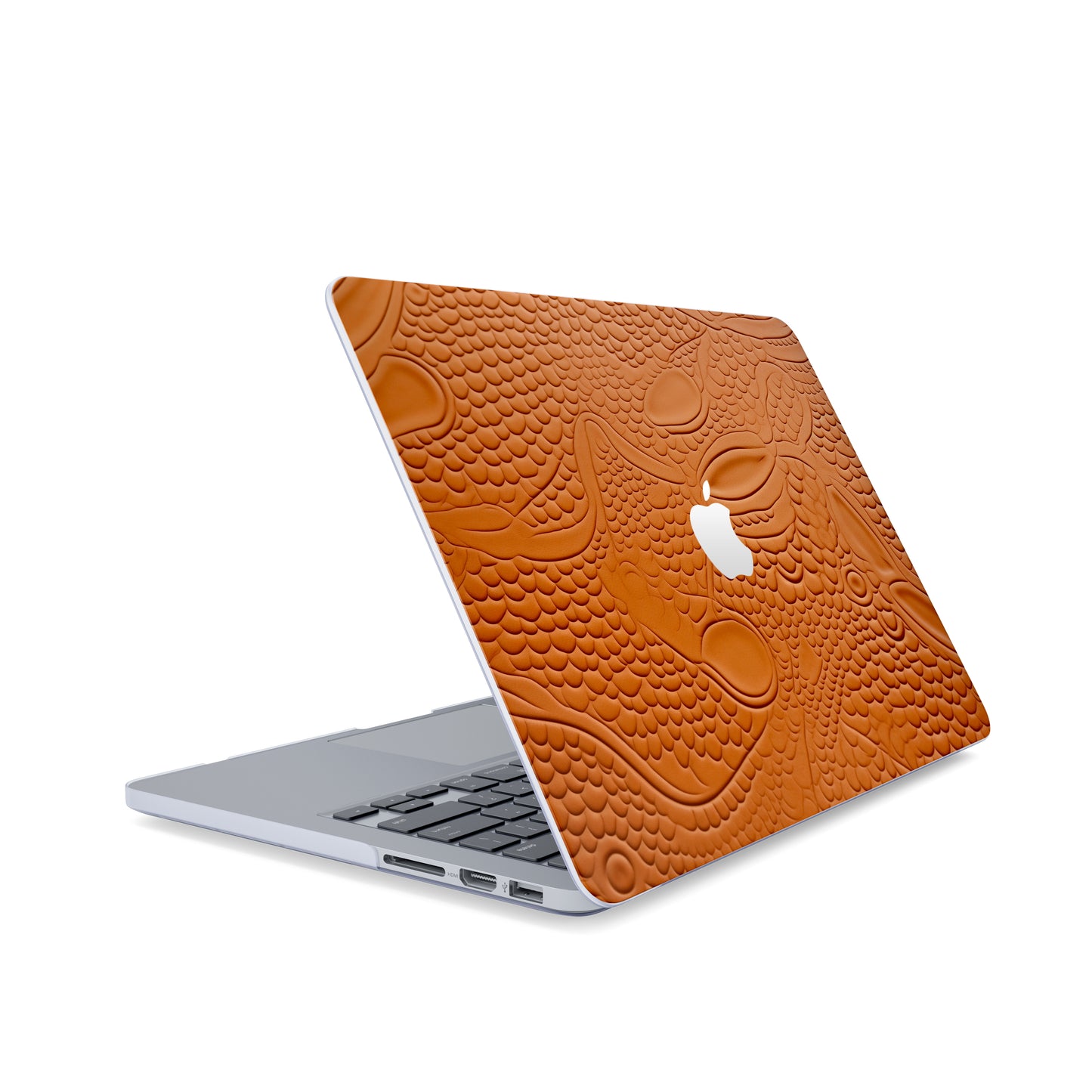 Print On Demand MacBook Case Brown Patterned Faux Leather