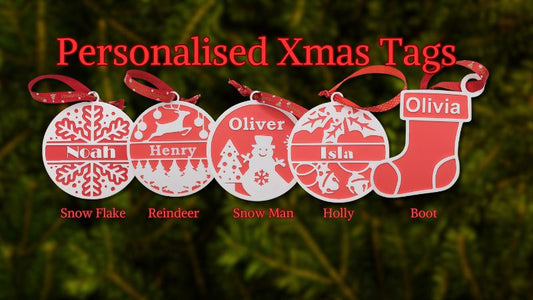 Personalised Xmas Tags/Decorations