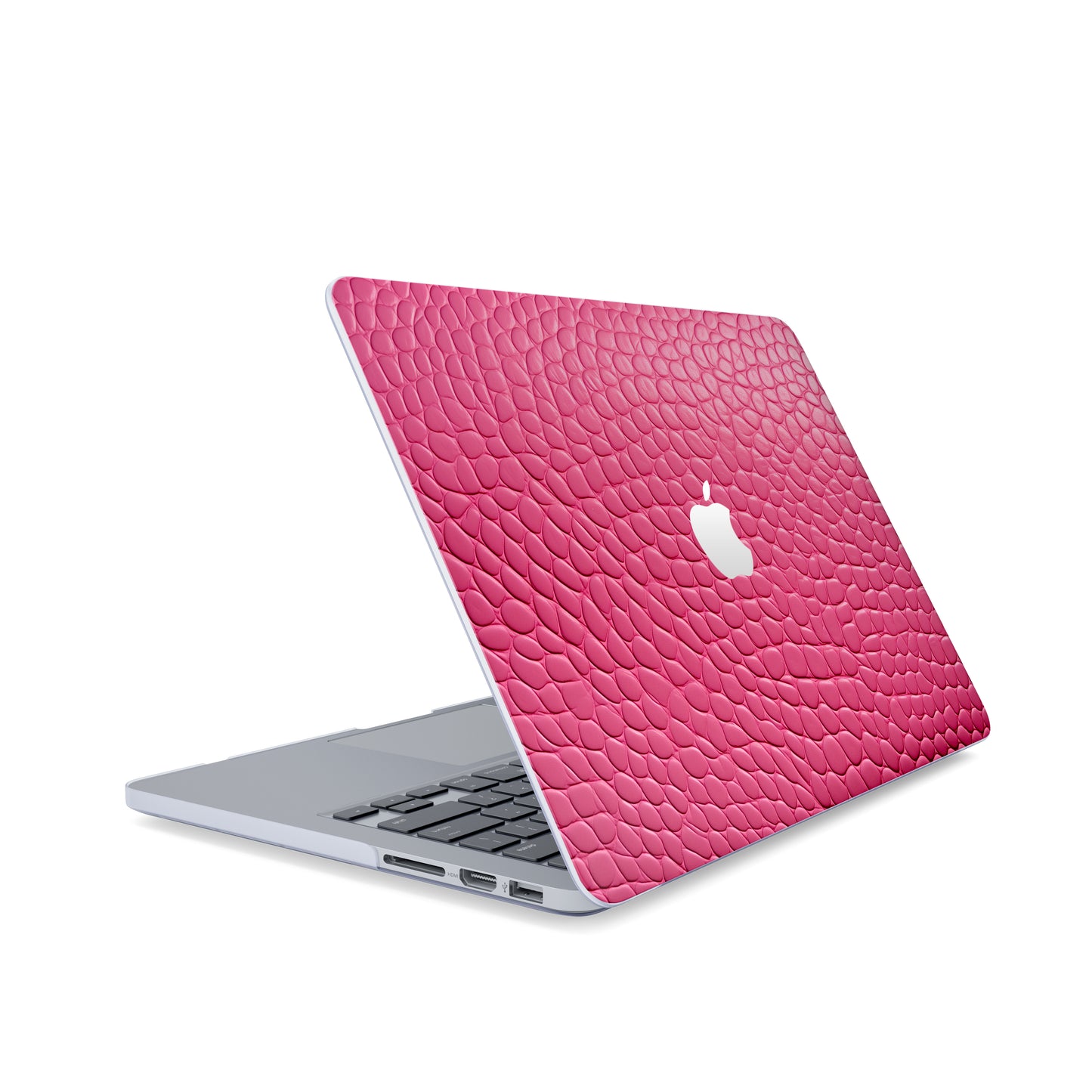 Print On Demand MacBook Case Pink Faux Leather Print