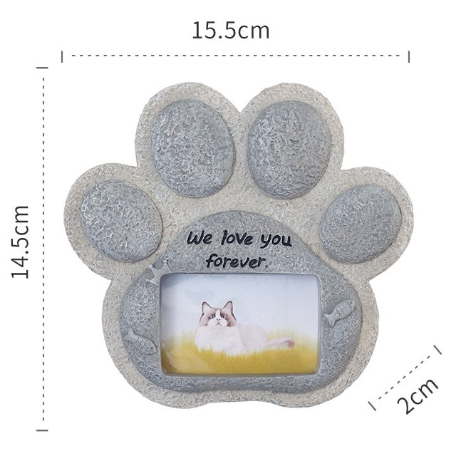 In Memoriam Gravestone Decoration Paw Print Heart RIP