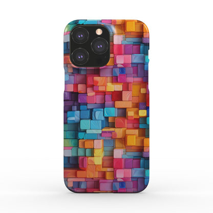 Print On Demand Snap Phone Case - Colour Blocks