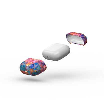 Print On Demand Tough Apple AirPods Case - Colour Bubbles