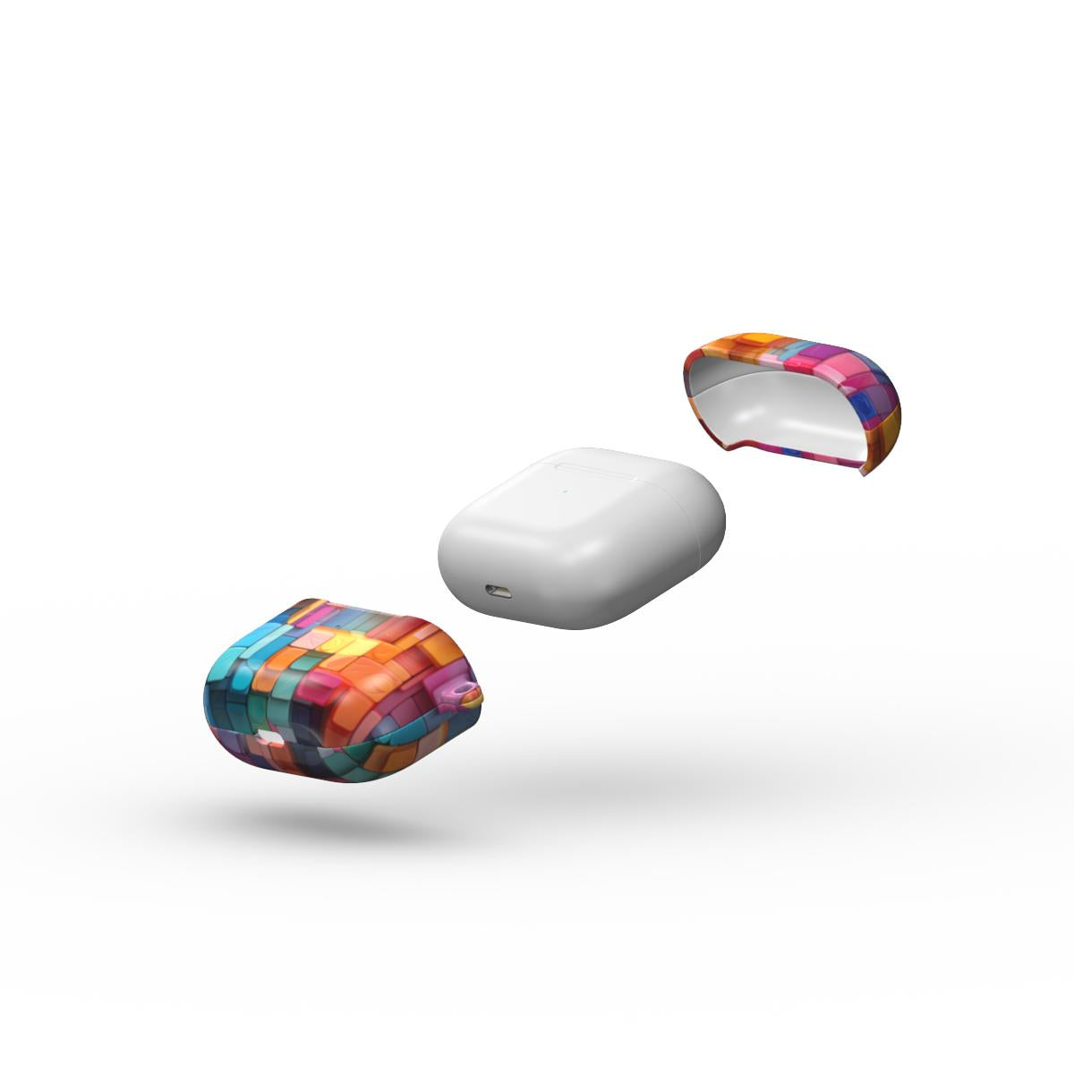 Print On Demand Tough Apple AirPods Case - Colour Blocks