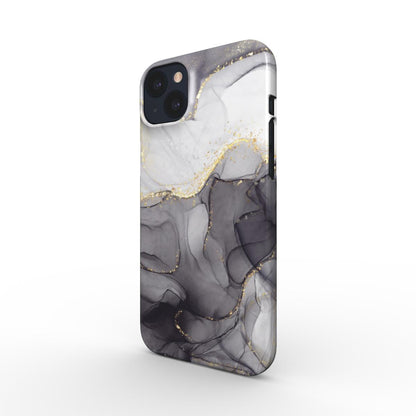 Print On Demand Snap Phone Case Grey Gold Marble