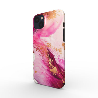 Print On Demand Snap Phone Case Pink Gold Marble