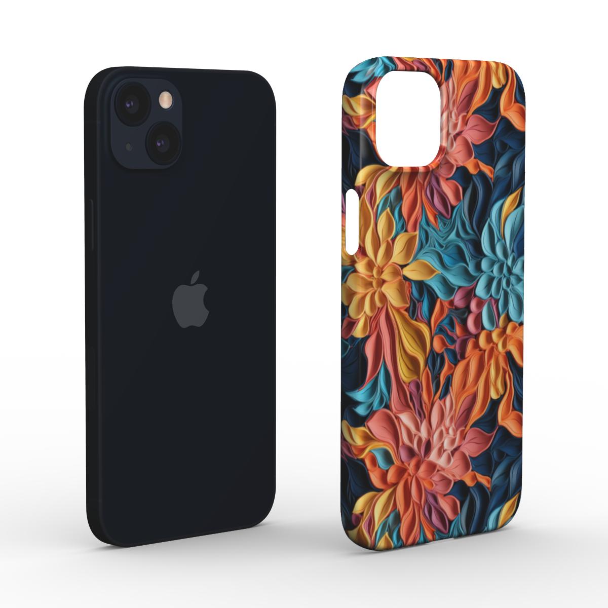 Print On Demand Snap Phone Case Pastel Floral Ink