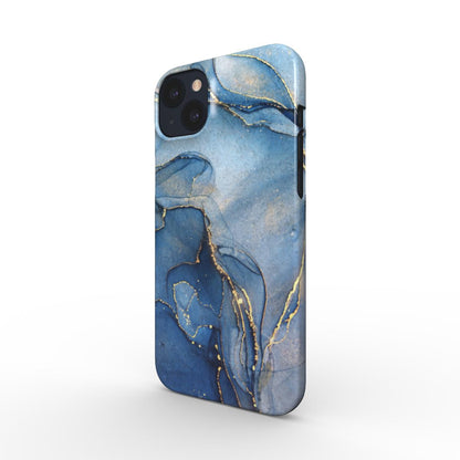 Print On Demand Snap Phone Case  Navy Blue Gold Marble