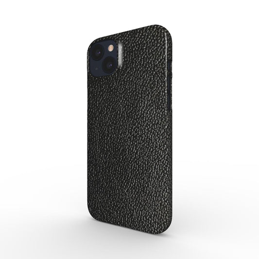 Print On Demand Snap Phone Case Black Faux Leather Look Print