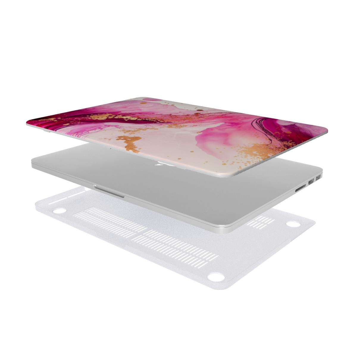 Print On Demand MacBook Case Pink Gold Marble