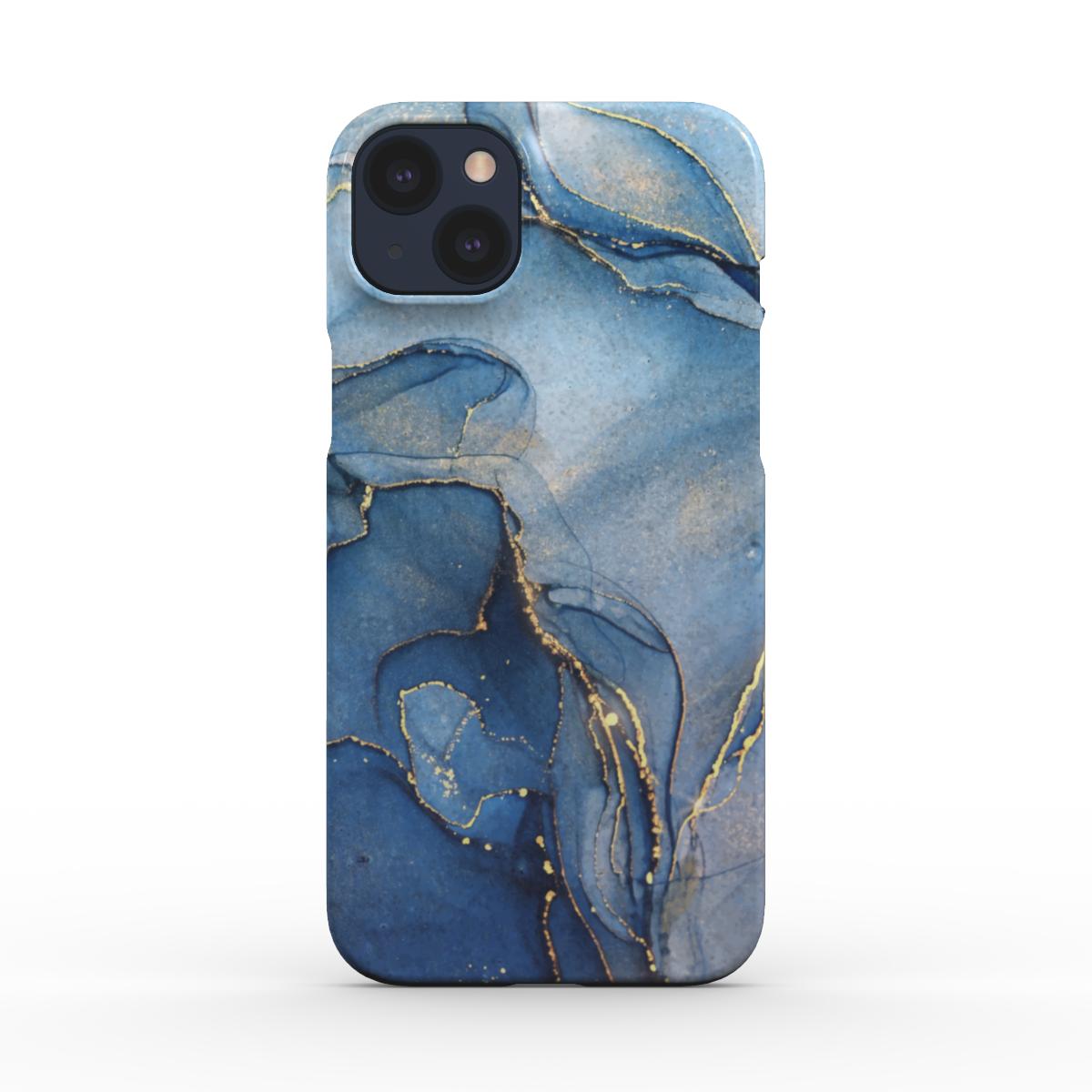 Print On Demand Snap Phone Case  Navy Blue Gold Marble