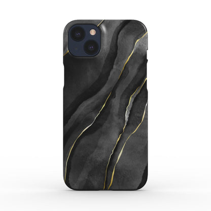 Print On Demand Snap Phone Case Black Grey Marble