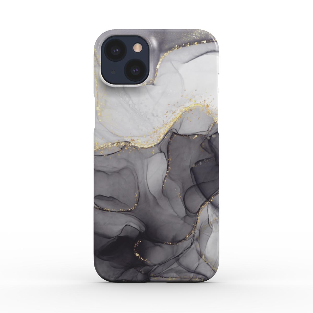 Print On Demand Snap Phone Case Grey Gold Marble