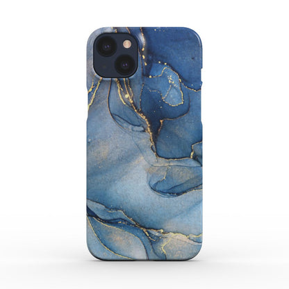 Print On Demand Snap Phone Case Navy Blue Gold Marble