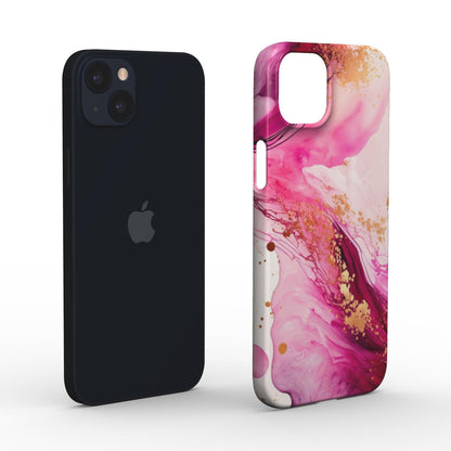 Print On Demand Snap Phone Case Pink Gold Marble