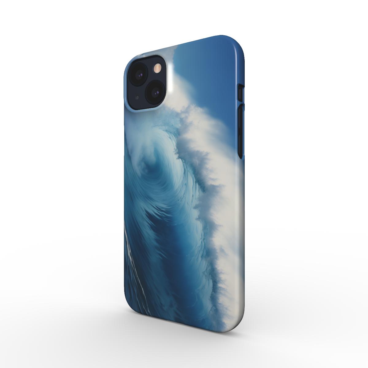 Print On Demand Snap Phone Case Blue Crashing Waves 1