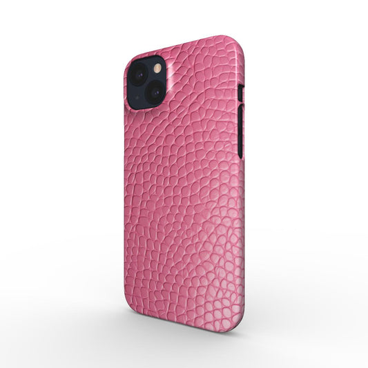 Print On Demand Snap Phone Case Pink Faux Leather Print