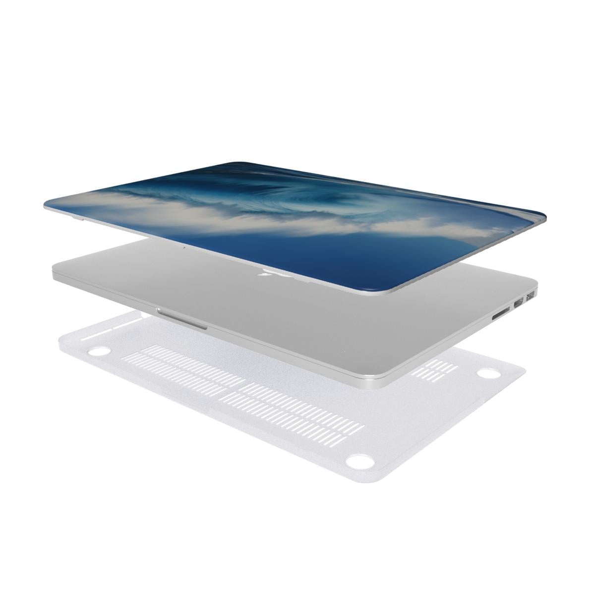 Print On Demand MacBook Case Blue Crashing Waves Print 1