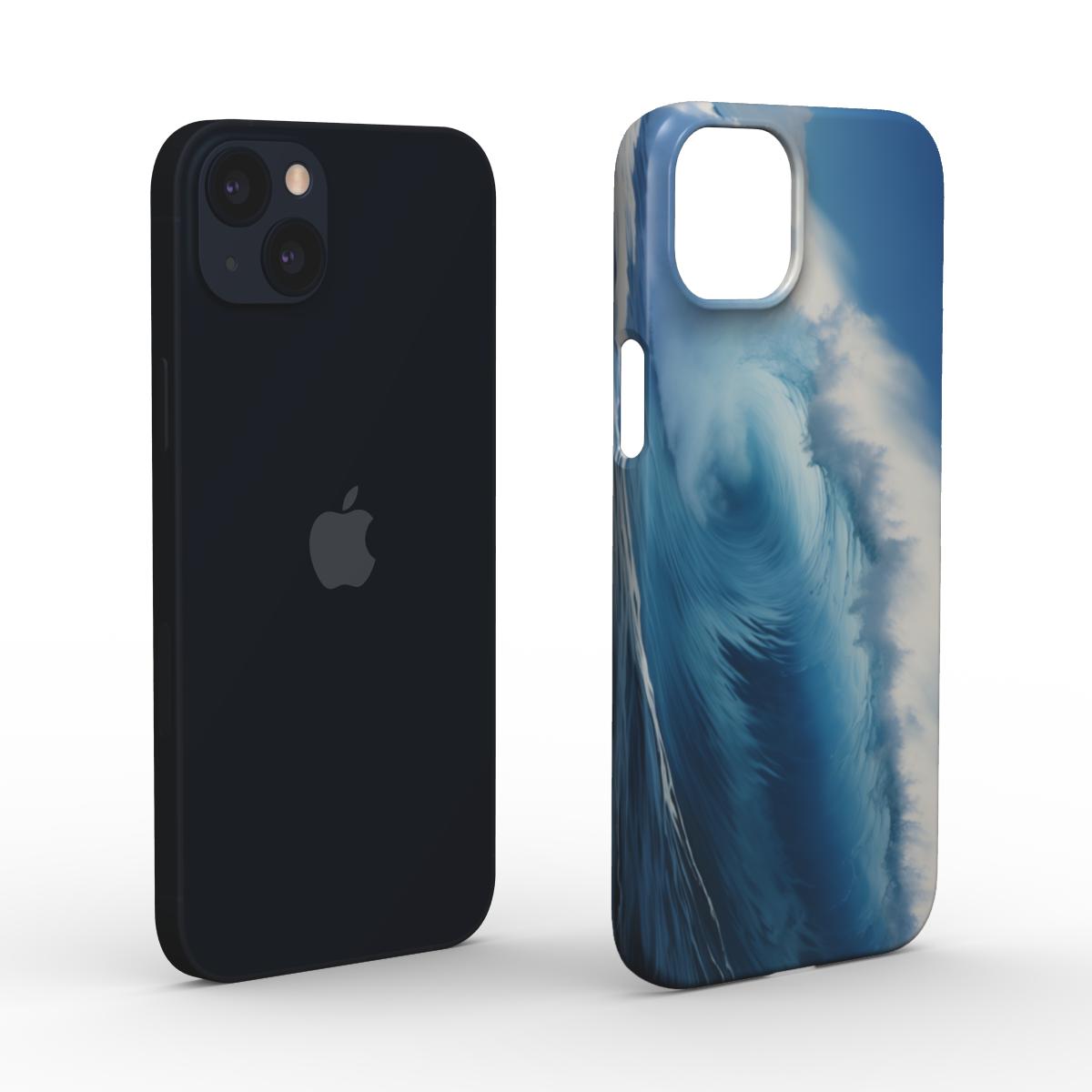 Print On Demand Snap Phone Case Blue Crashing Waves 1