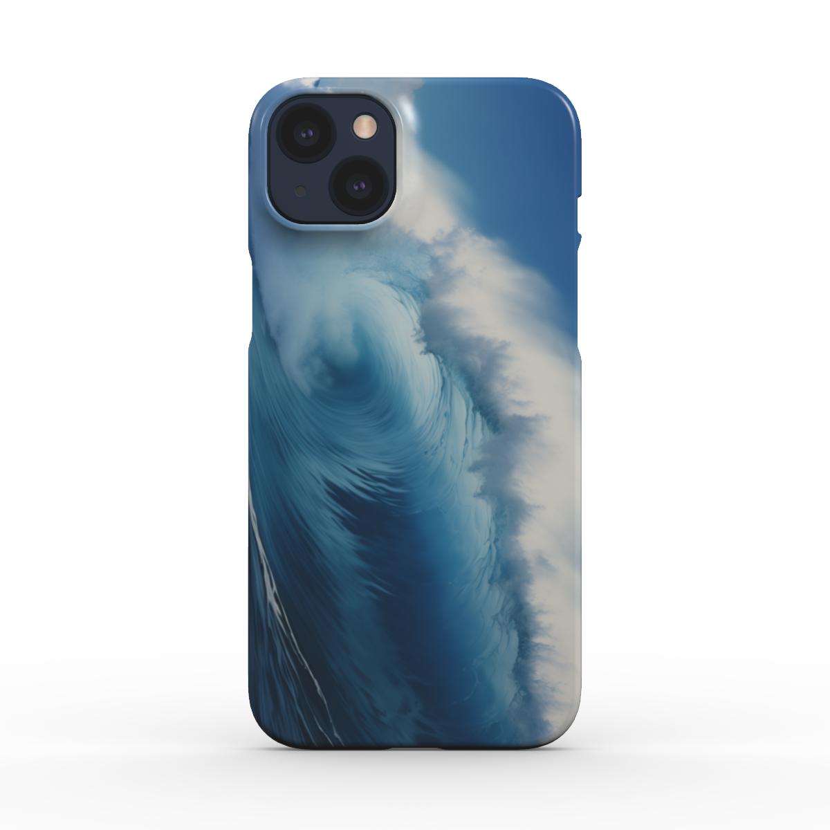 Print On Demand Snap Phone Case Blue Crashing Waves 1