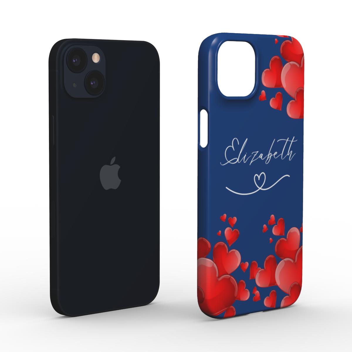 Print On Demand Snap Phone Case Personalised Hearts