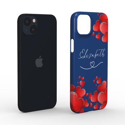 Print On Demand Snap Phone Case Personalised Hearts