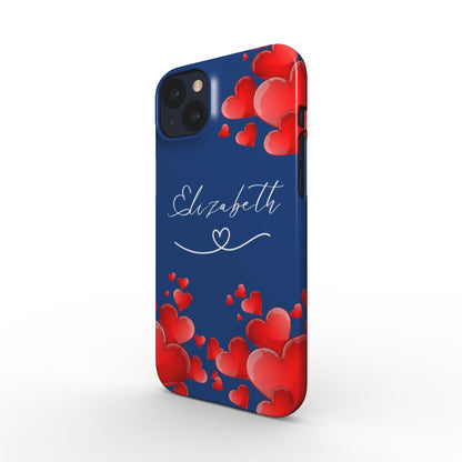 Print On Demand Snap Phone Case Personalised Hearts