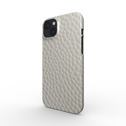 Print On Demand Snap Phone Case White Faux Leather Print